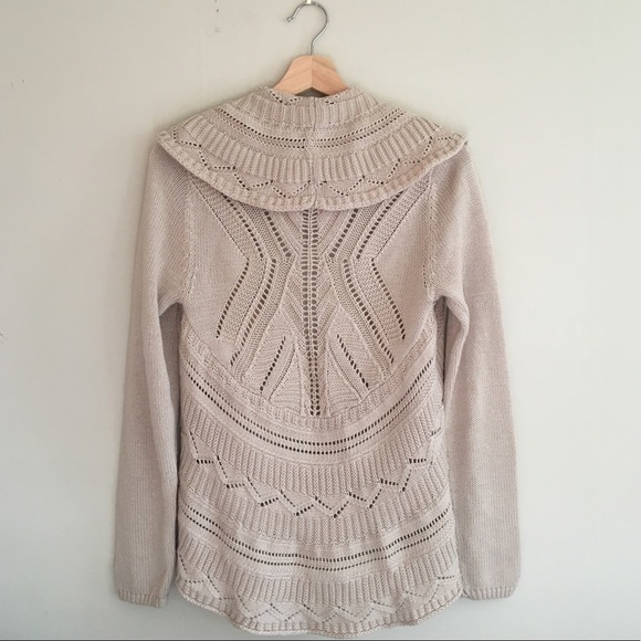 Kismet Amelia Twist Sweater Cardigan Cream Size M - Picture 2 of 3